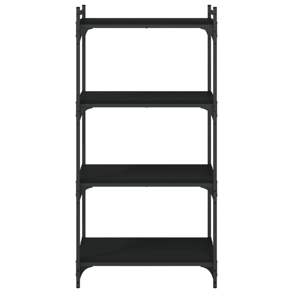 vidaXL Bücherregal 4 Böden Schwarz 60x30x120 cm Holzwerkstoff