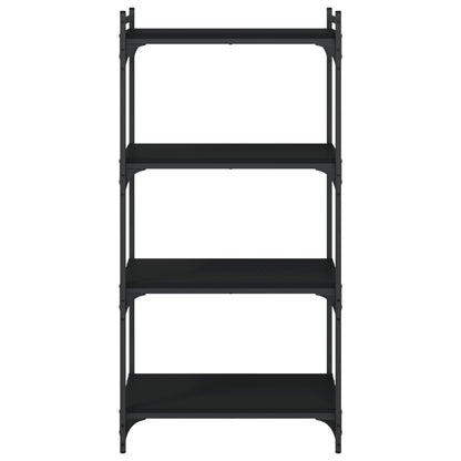 vidaXL Bücherregal 4 Böden Schwarz 60x30x120 cm Holzwerkstoff