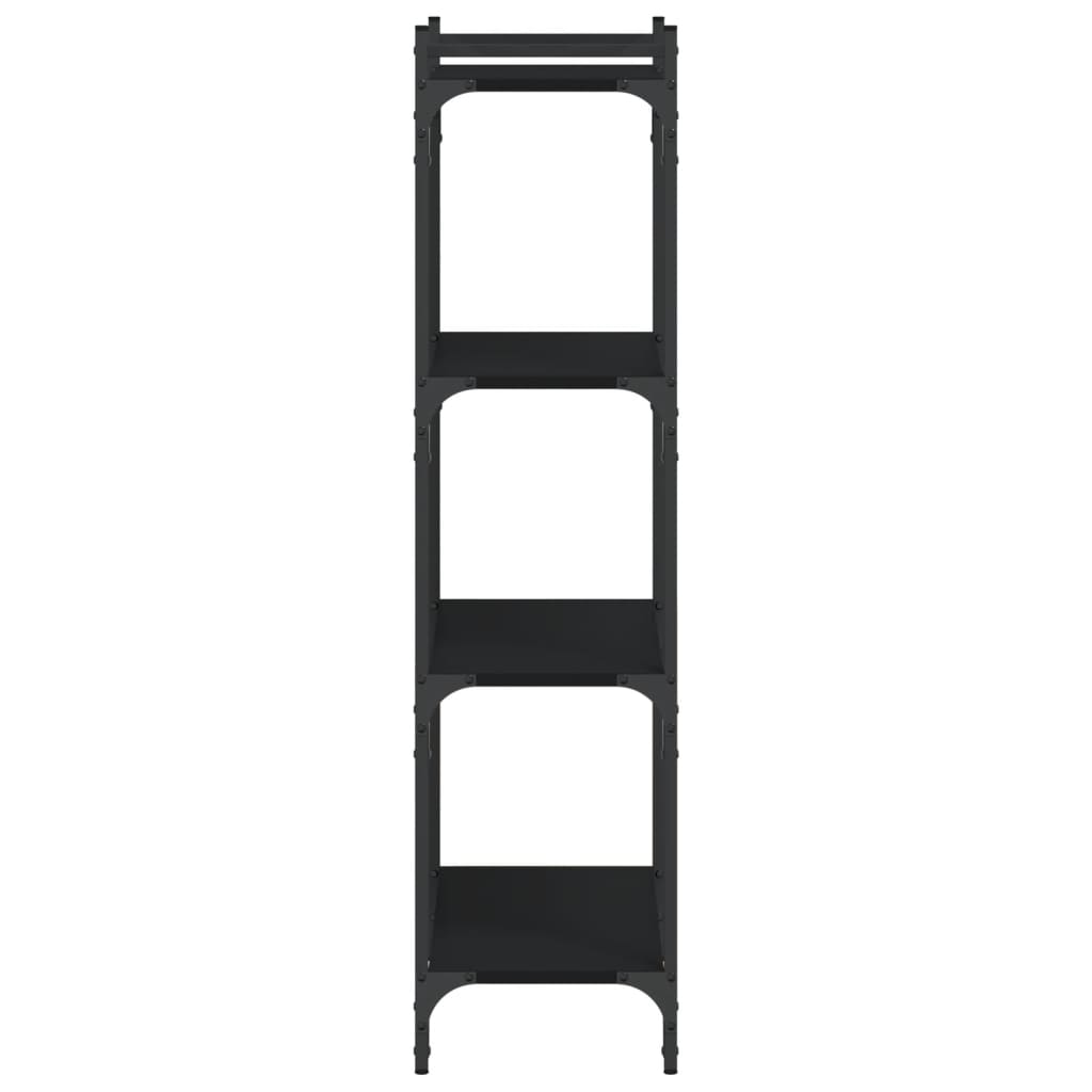 vidaXL Bücherregal 4 Böden Schwarz 60x30x120 cm Holzwerkstoff