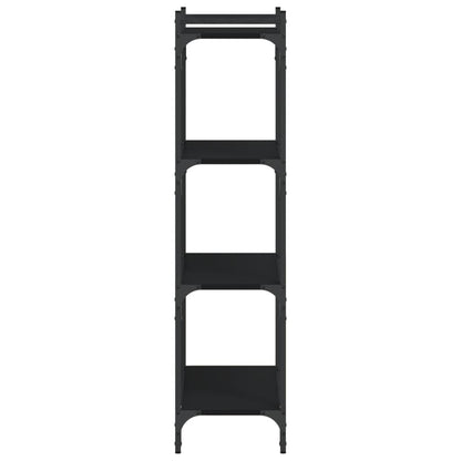 vidaXL Bücherregal 4 Böden Schwarz 60x30x120 cm Holzwerkstoff