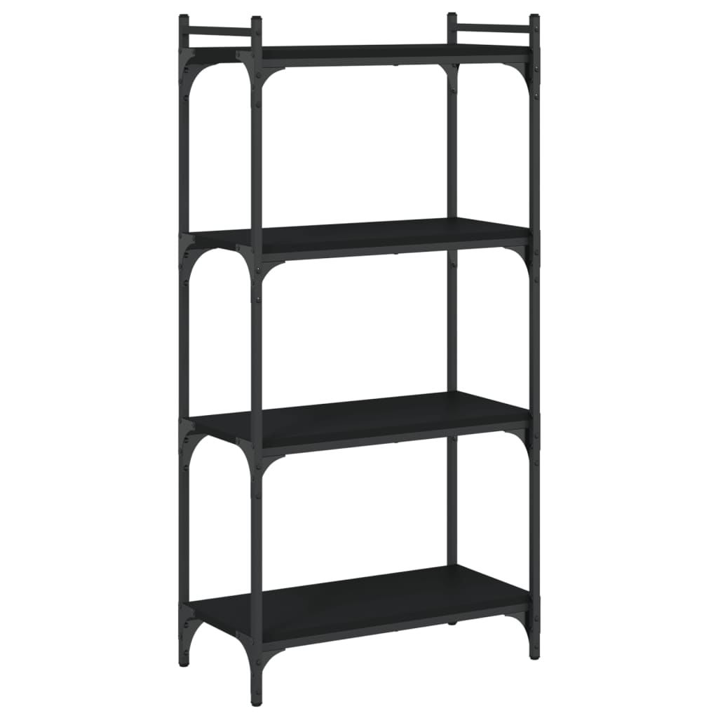 vidaXL Bücherregal 4 Böden Schwarz 60x30x120 cm Holzwerkstoff