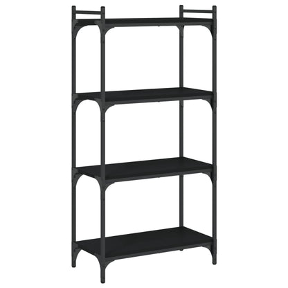 vidaXL Bücherregal 4 Böden Schwarz 60x30x120 cm Holzwerkstoff