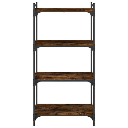 vidaXL Bücherregal 4 Böden Räuchereiche 60x30x120 cm Holzwerkstoff