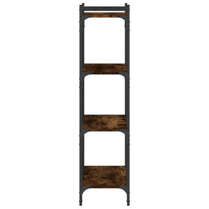 vidaXL Bücherregal 4 Böden Räuchereiche 60x30x120 cm Holzwerkstoff