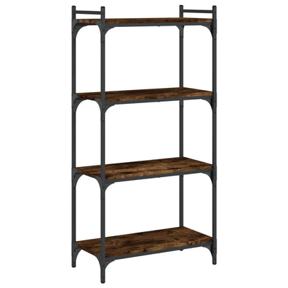 vidaXL Bücherregal 4 Böden Räuchereiche 60x30x120 cm Holzwerkstoff