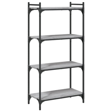 vidaXL Bücherregal 4 Böden Grau Sonoma 60x30x120 cm Holzwerkstoff