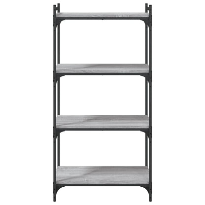 vidaXL Bücherregal 4 Böden Grau Sonoma 60x30x120 cm Holzwerkstoff