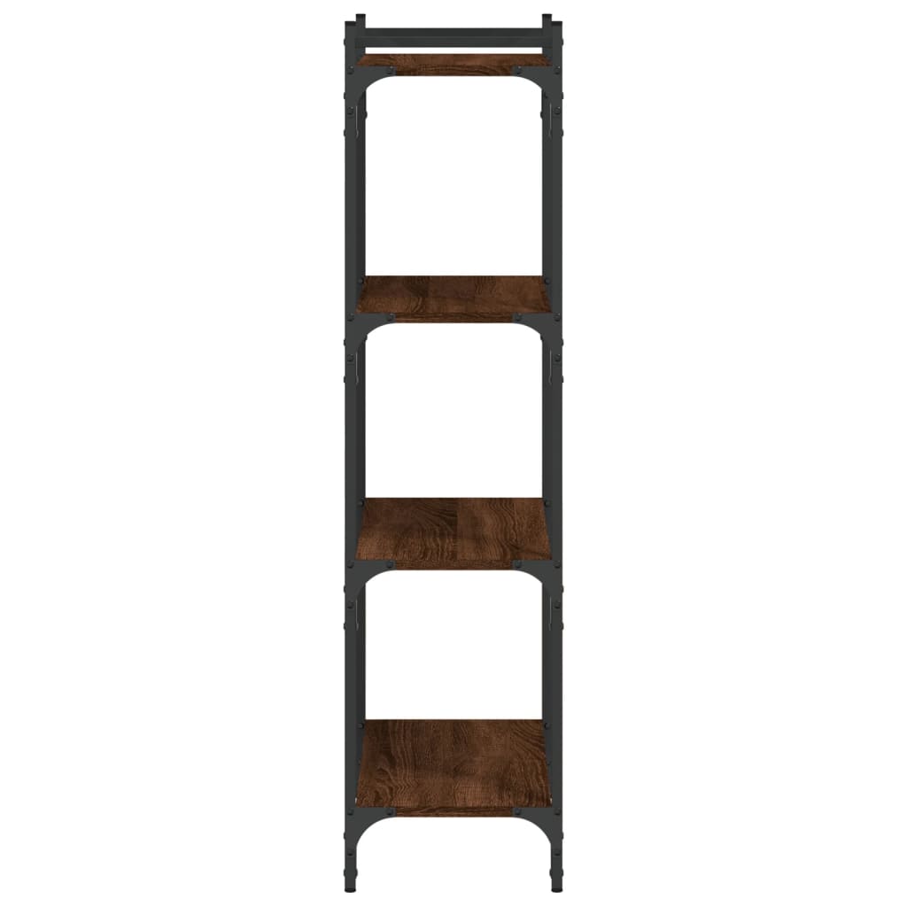 vidaXL Bücherregal 4 Böden Braun Eiche-Optik 60x30x120cm Holzwerkstoff