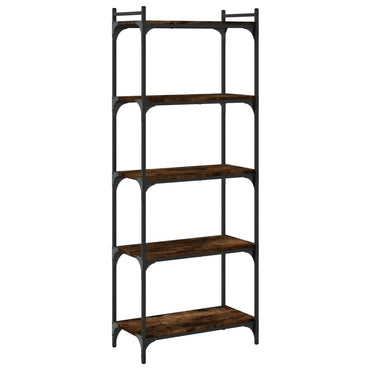 vidaXL Bücherregal 5 Böden Räuchereiche 60x30x154 cm Holzwerkstoff
