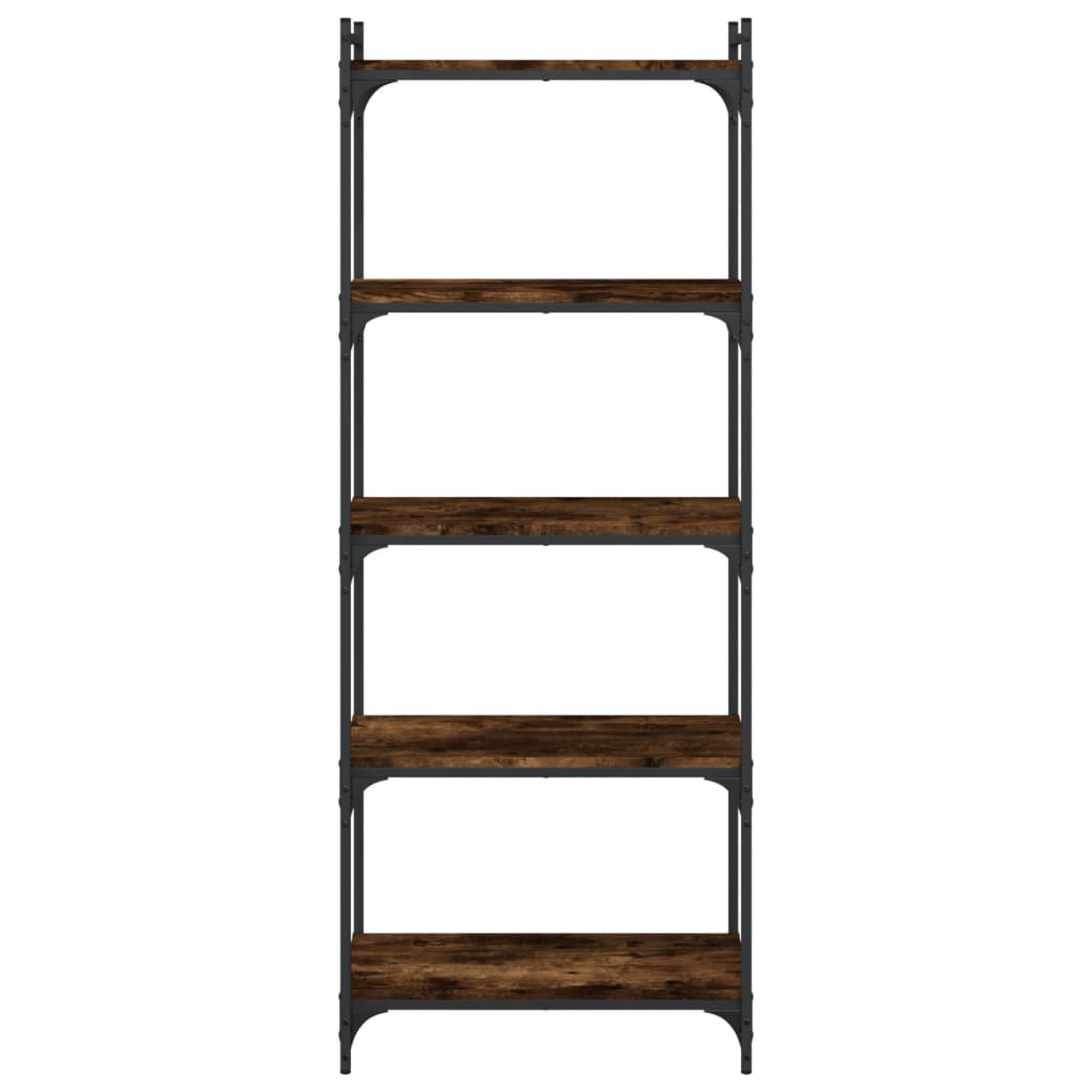vidaXL Bücherregal 5 Böden Räuchereiche 60x30x154 cm Holzwerkstoff