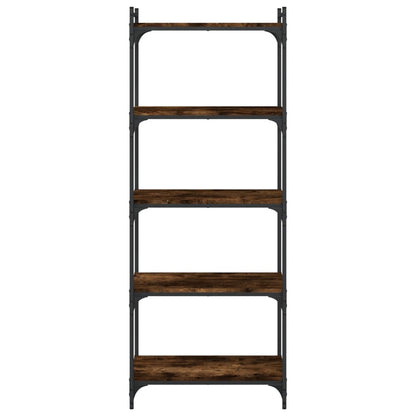 vidaXL Bücherregal 5 Böden Räuchereiche 60x30x154 cm Holzwerkstoff