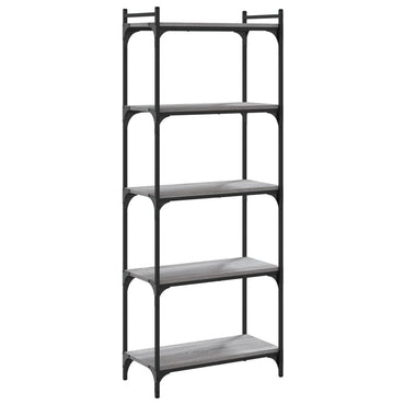vidaXL Bücherregal 5 Böden Grau Sonoma 60x30x154 cm Holzwerkstoff