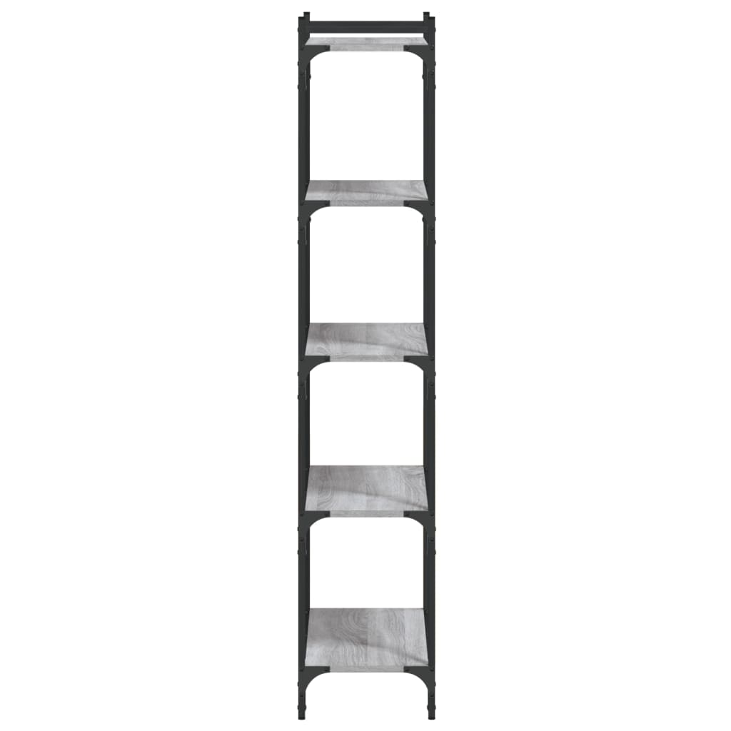 vidaXL Bücherregal 5 Böden Grau Sonoma 60x30x154 cm Holzwerkstoff