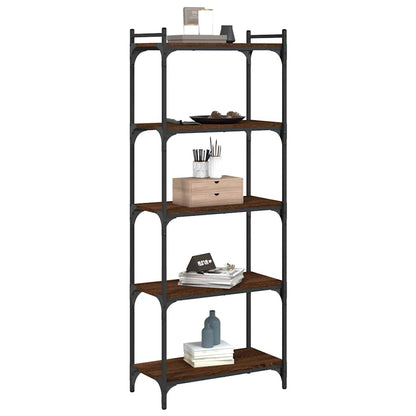vidaXL Bücherregal 5 Böden Braun Eiche-Optik 60x30x154cm Holzwerkstoff