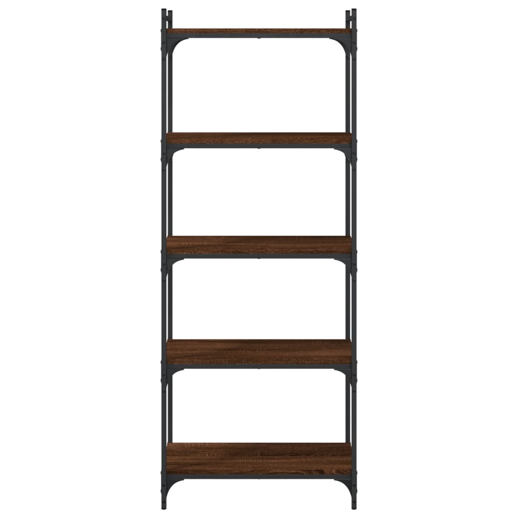 vidaXL Bücherregal 5 Böden Braun Eiche-Optik 60x30x154cm Holzwerkstoff