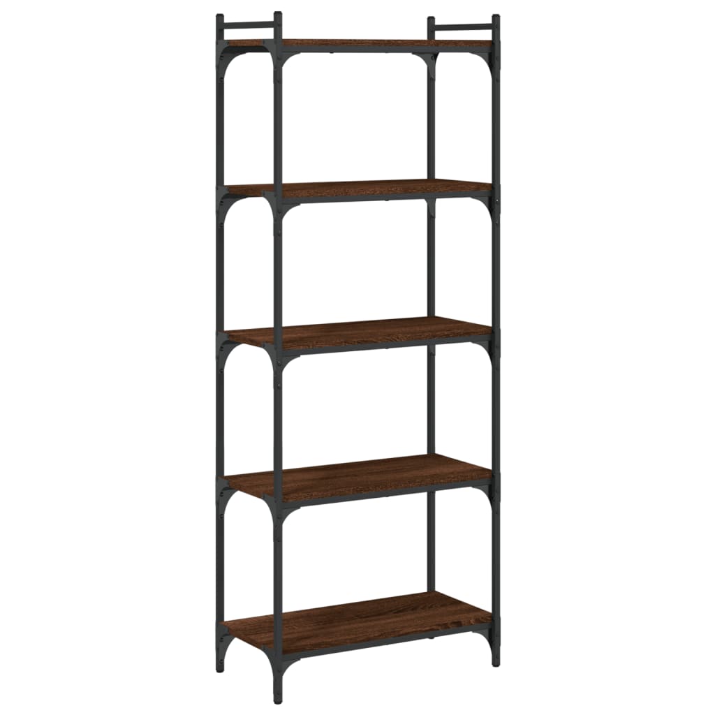 vidaXL Bücherregal 5 Böden Braun Eiche-Optik 60x30x154cm Holzwerkstoff