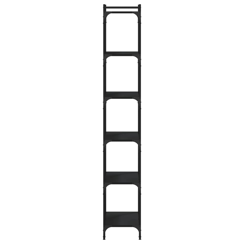 vidaXL Bücherregal 6 Böden Schwarz 60x30x188 cm Holzwerkstoff