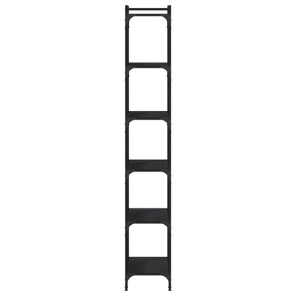 vidaXL Bücherregal 6 Böden Schwarz 60x30x188 cm Holzwerkstoff