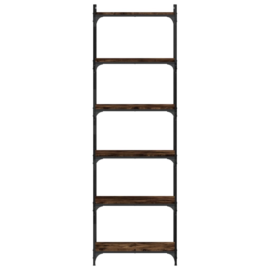 vidaXL Bücherregal 6 Böden Räuchereiche 60x30x188 cm Holzwerkstoff