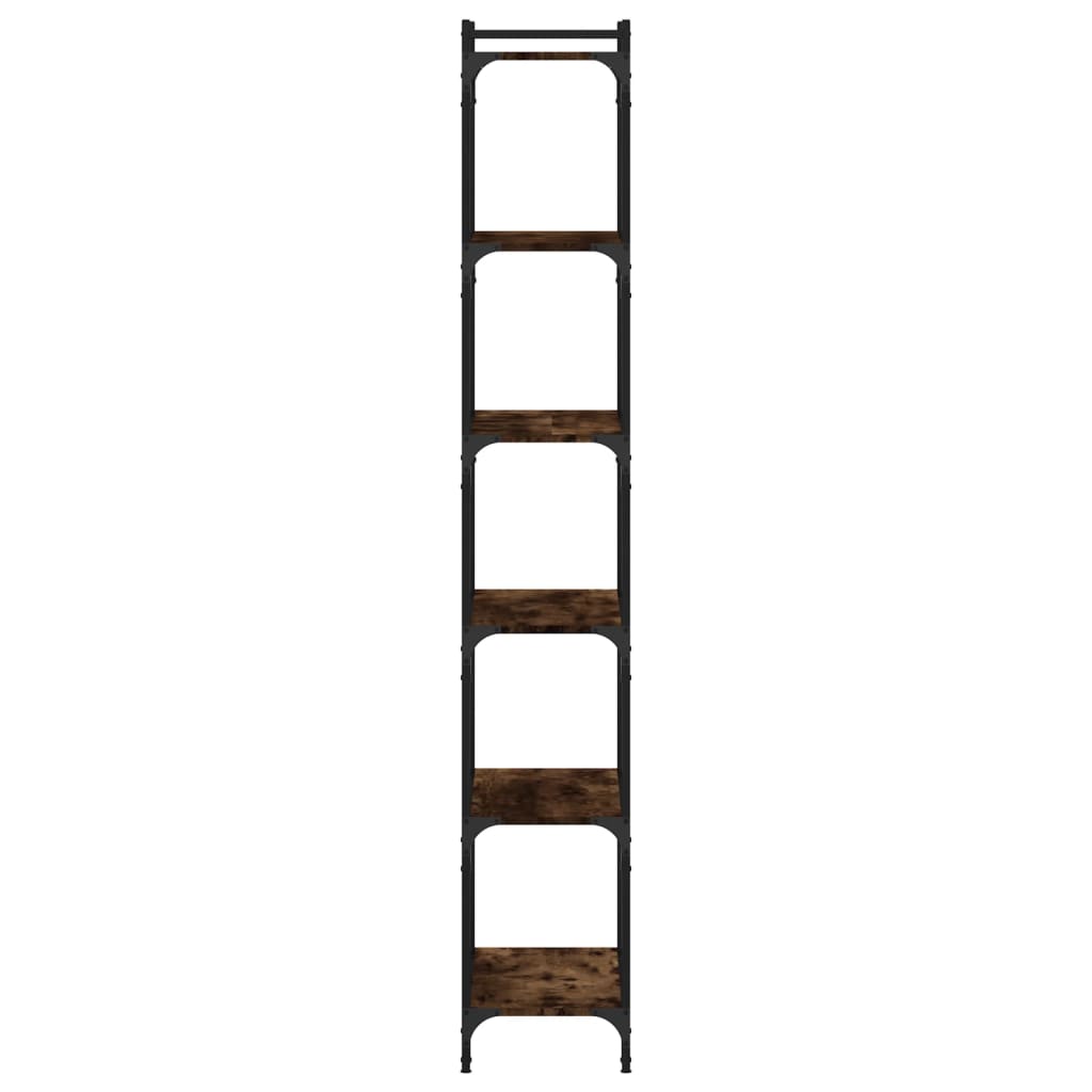 vidaXL Bücherregal 6 Böden Räuchereiche 60x30x188 cm Holzwerkstoff