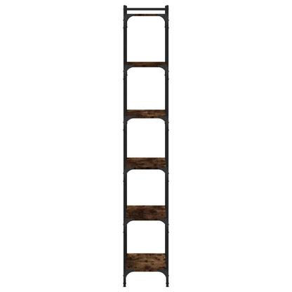 vidaXL Bücherregal 6 Böden Räuchereiche 60x30x188 cm Holzwerkstoff