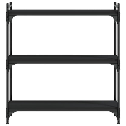 vidaXL Bücherregal 3 Böden Schwarz 80x30x86 cm Holzwerkstoff