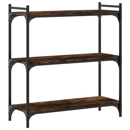 vidaXL Étagère à 3 niveaux chêne fumé 80x30x86 cm Bois d'ingénierie