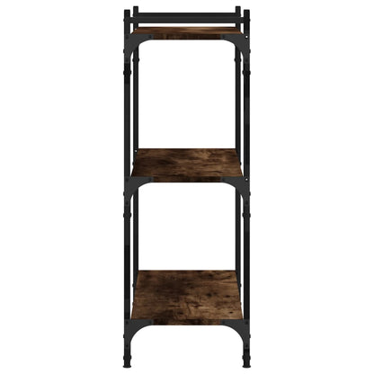 vidaXL Étagère à 3 niveaux chêne fumé 80x30x86 cm Bois d'ingénierie