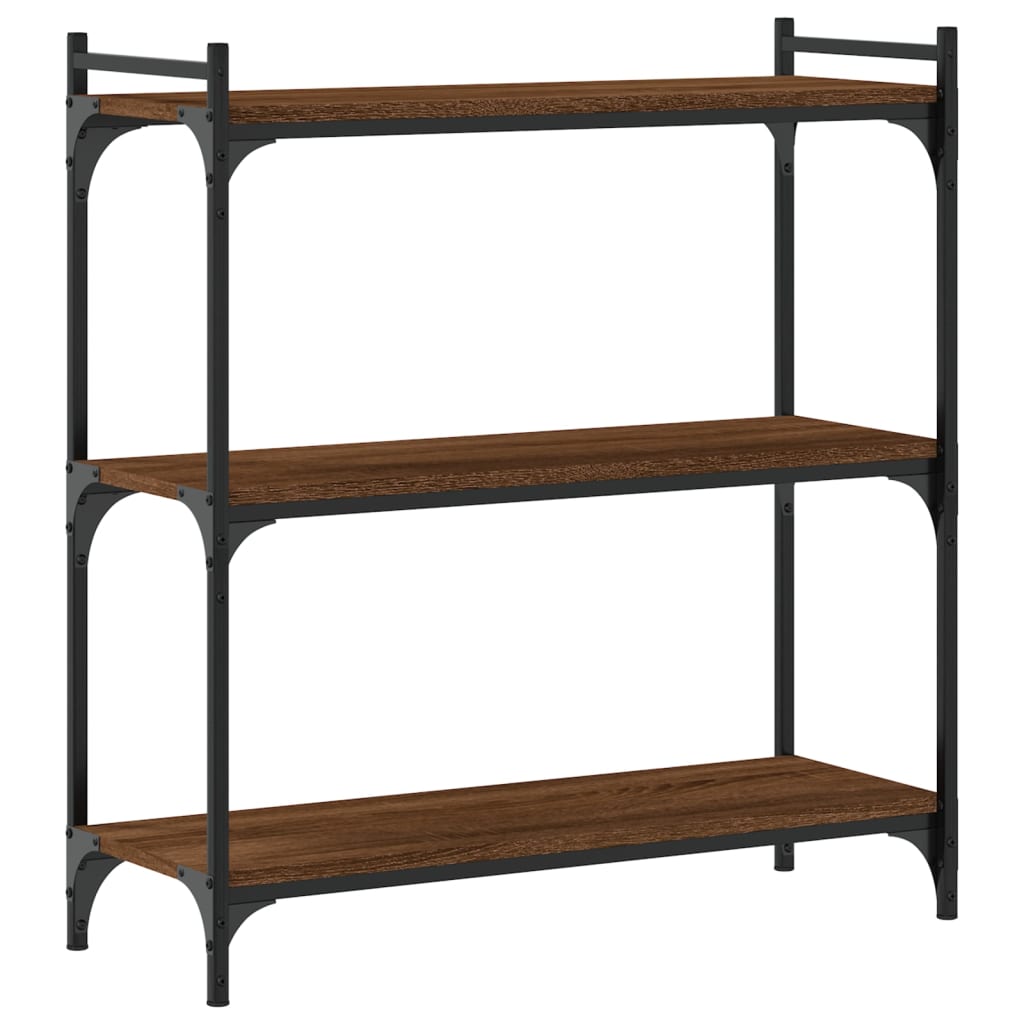vidaXL Étagère à livres 3 niveaux Marron Aspect chêne 80x30x86 cm Bois d'ingénierie
