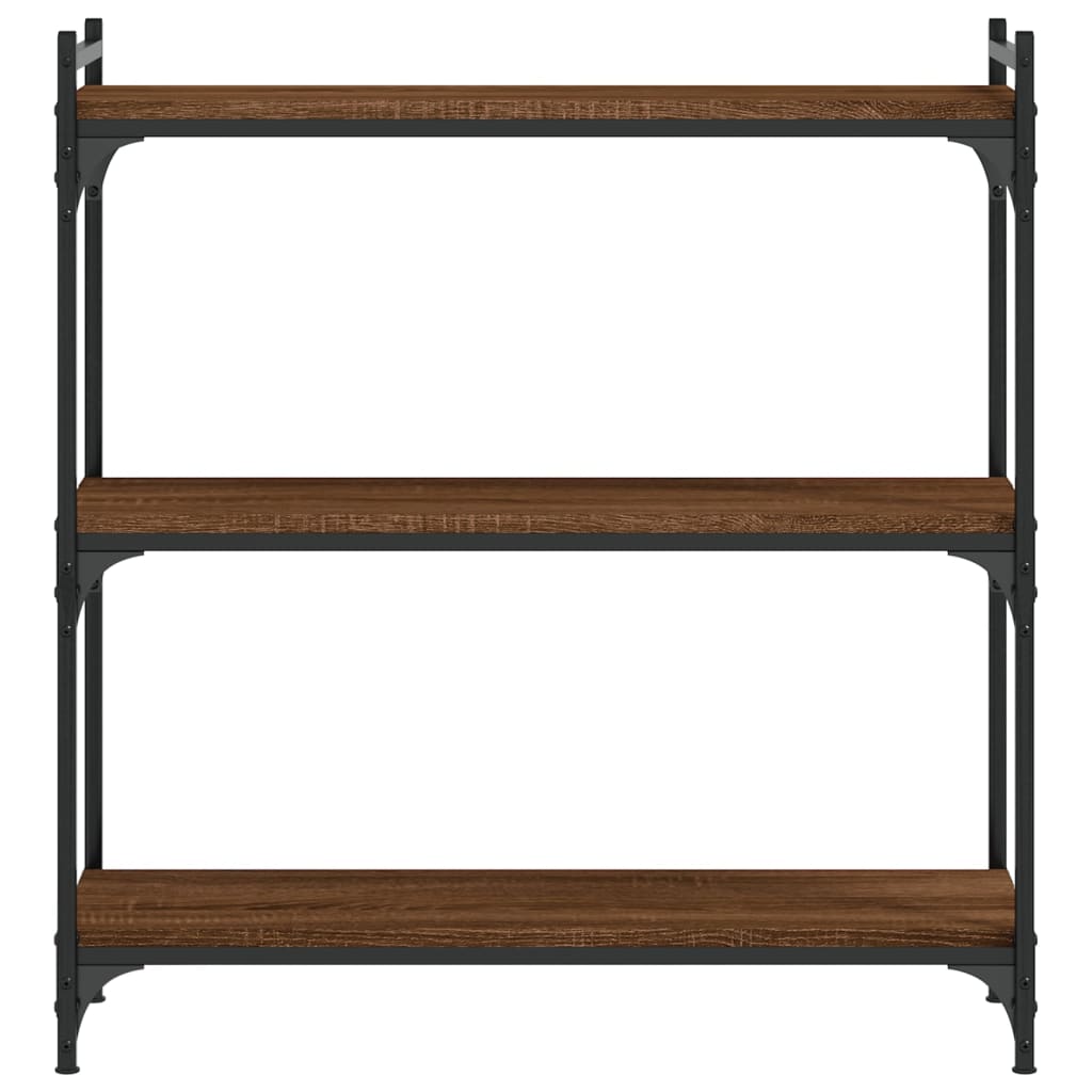 vidaXL Étagère à livres 3 niveaux Marron Aspect chêne 80x30x86 cm Bois d'ingénierie