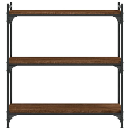 vidaXL Étagère à livres 3 niveaux Marron Aspect chêne 80x30x86 cm Bois d'ingénierie