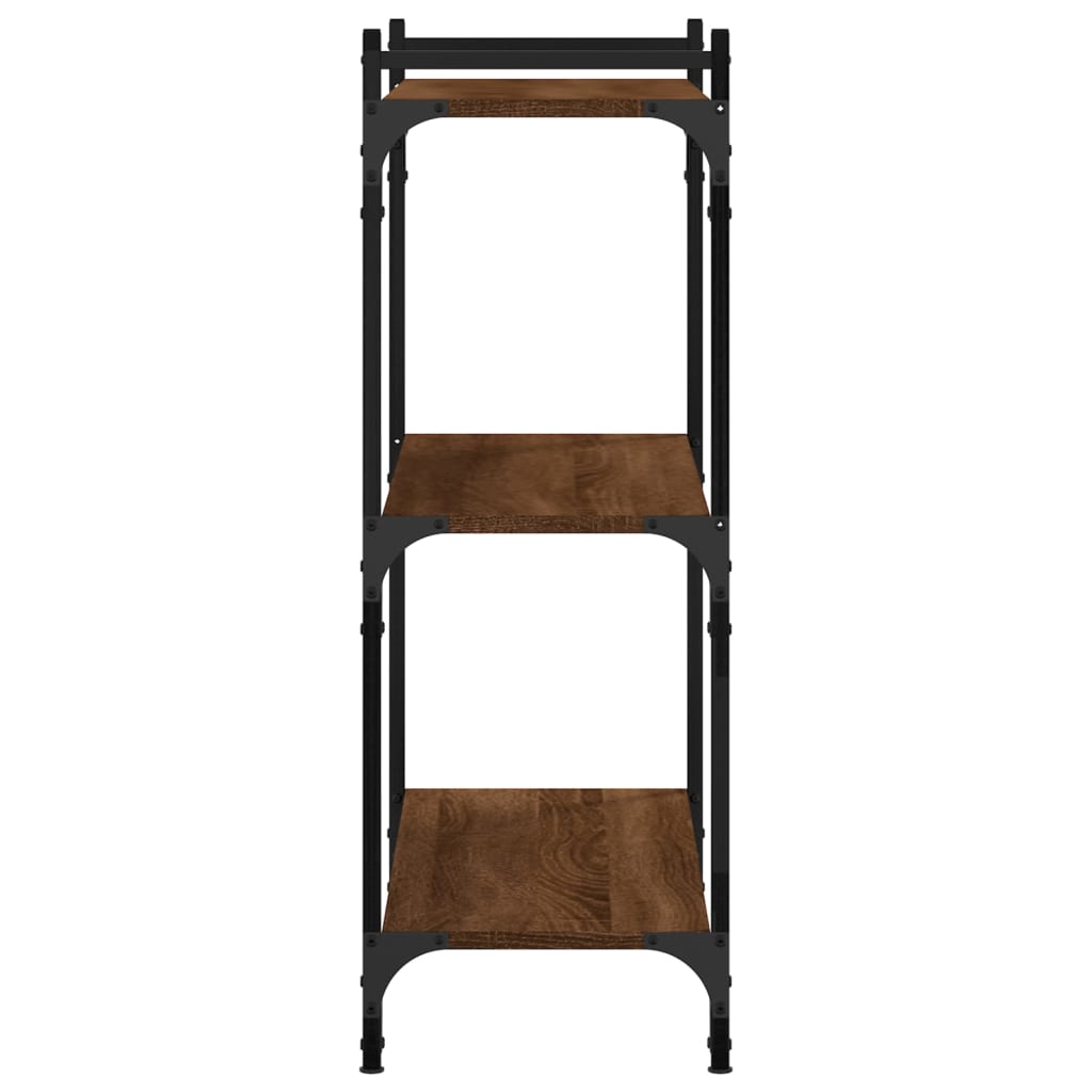 vidaXL Étagère à livres 3 niveaux Marron Aspect chêne 80x30x86 cm Bois d'ingénierie