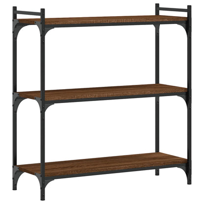 vidaXL Étagère à livres 3 niveaux Marron Aspect chêne 80x30x86 cm Bois d'ingénierie