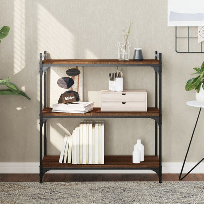 vidaXL Étagère à livres 3 niveaux Marron Aspect chêne 80x30x86 cm Bois d'ingénierie