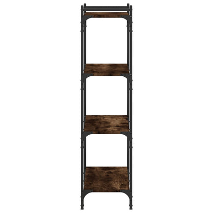 vidaXL Bücherregal 4 Böden Räuchereiche 80x30x120 cm Holzwerkstoff