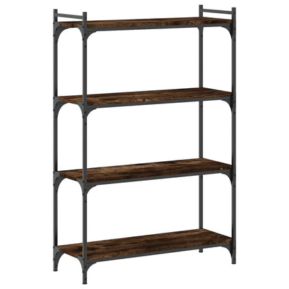 vidaXL Bücherregal 4 Böden Räuchereiche 80x30x120 cm Holzwerkstoff