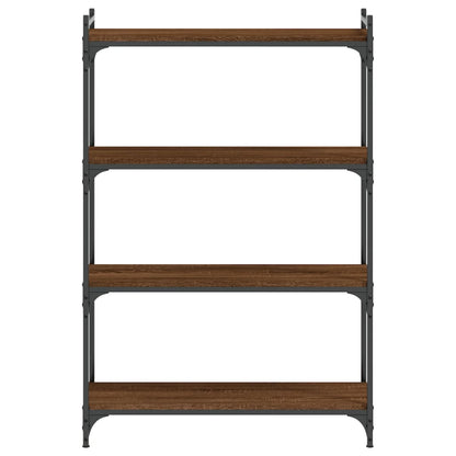 vidaXL Bibliothèque à 4 niveaux marron aspect chêne 80x30x120 cm Bois d'ingénierie