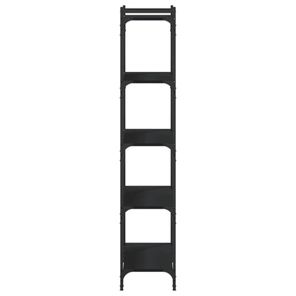 vidaXL Bücherregal 5 Böden Schwarz 80x30x154 cm Holzwerkstoff