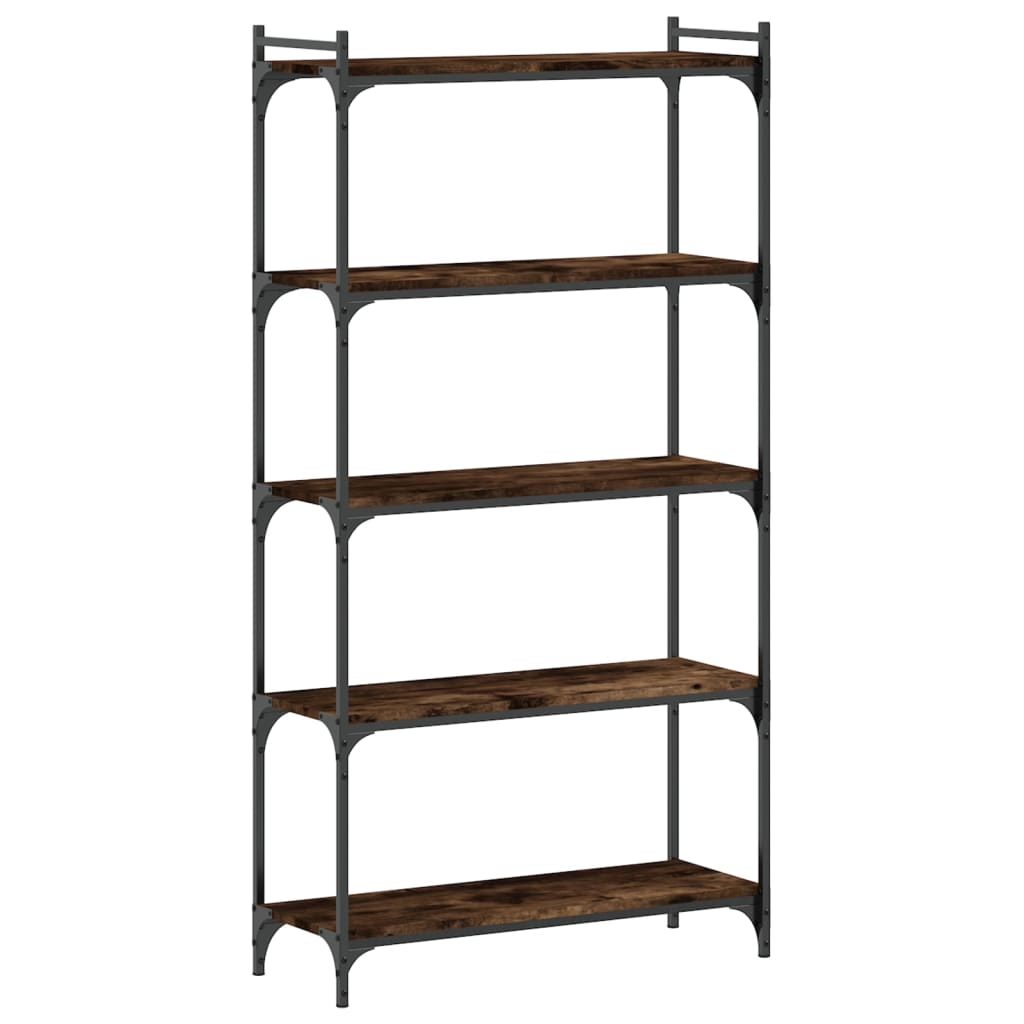 vidaXL Bücherregal 5 Böden Räuchereiche 80x30x154 cm Holzwerkstoff