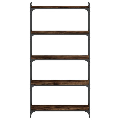 vidaXL Bücherregal 5 Böden Räuchereiche 80x30x154 cm Holzwerkstoff