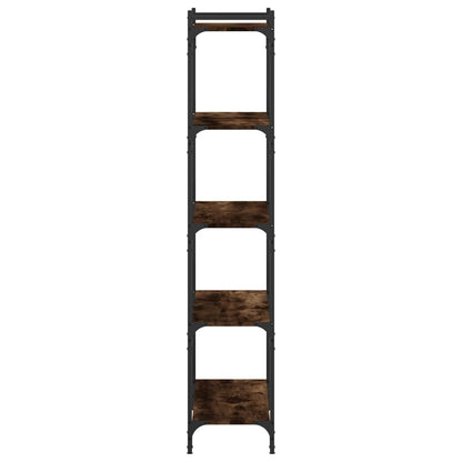 vidaXL Bücherregal 5 Böden Räuchereiche 80x30x154 cm Holzwerkstoff