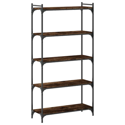 vidaXL Bücherregal 5 Böden Räuchereiche 80x30x154 cm Holzwerkstoff