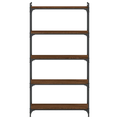 vidaXL Bücherregal 5 Böden Braun Eiche-Optik 80x30x154cm Holzwerkstoff