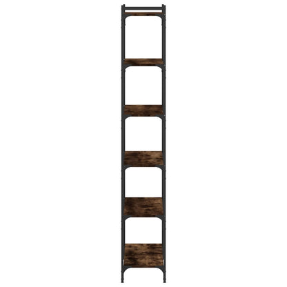 vidaXL Bücherregal 6 Böden Räuchereiche 80x30x188 cm Holzwerkstoff