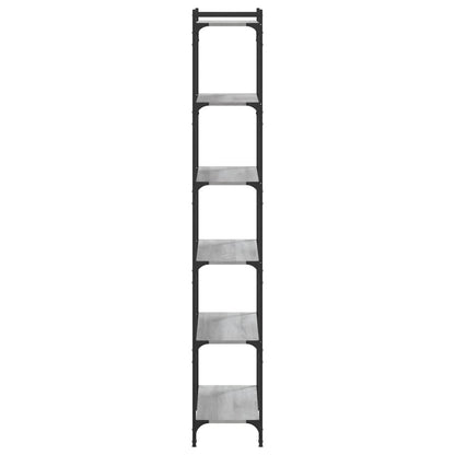 vidaXL Bücherregal 6 Böden Grau Sonoma 80x30x188 cm Holzwerkstoff