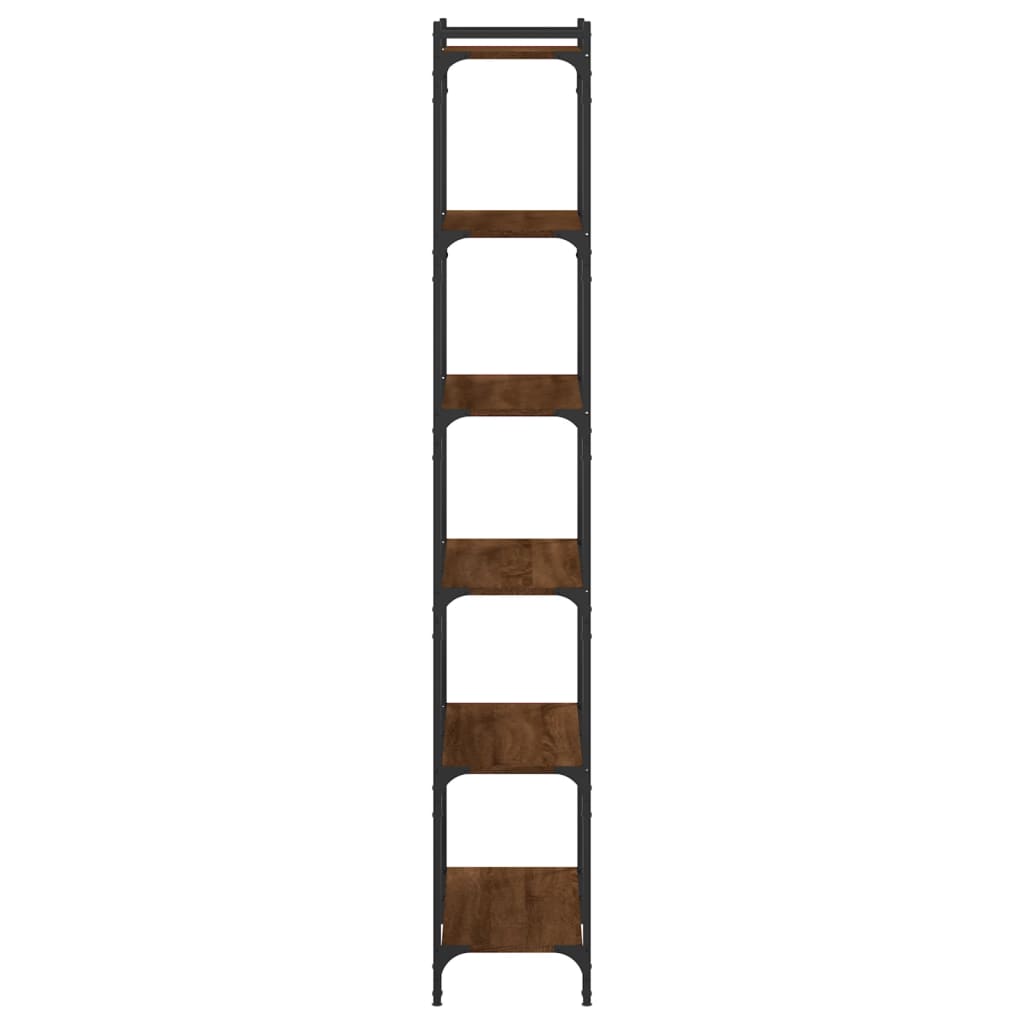 vidaXL Bücherregal 6 Böden Braun Eiche-Optik 80x30x188cm Holzwerkstoff