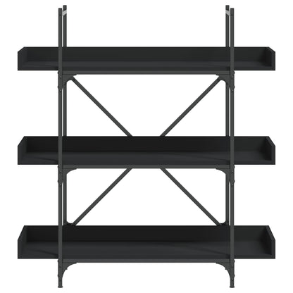 vidaXL Bücherregal 3 Böden Schwarz 100x33x108,5 cm Holzwerkstoff