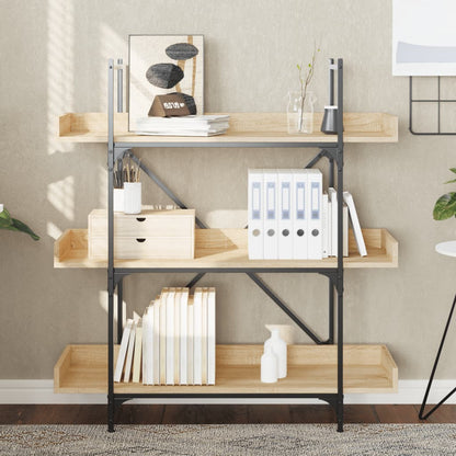 vidaXL Bücherregal 3 Böden Sonoma-Eiche 100x33x108,5 cm Holzwerkstoff