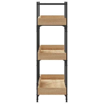 vidaXL Bücherregal 3 Böden Sonoma-Eiche 100x33x108,5 cm Holzwerkstoff