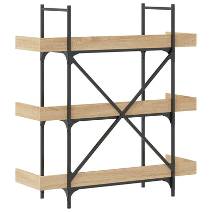 vidaXL Bücherregal 3 Böden Sonoma-Eiche 100x33x108,5 cm Holzwerkstoff